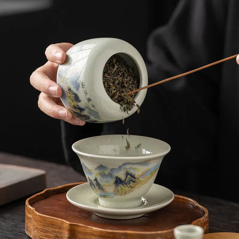 Boîte à thé chinoise en céramique - Collection Signature