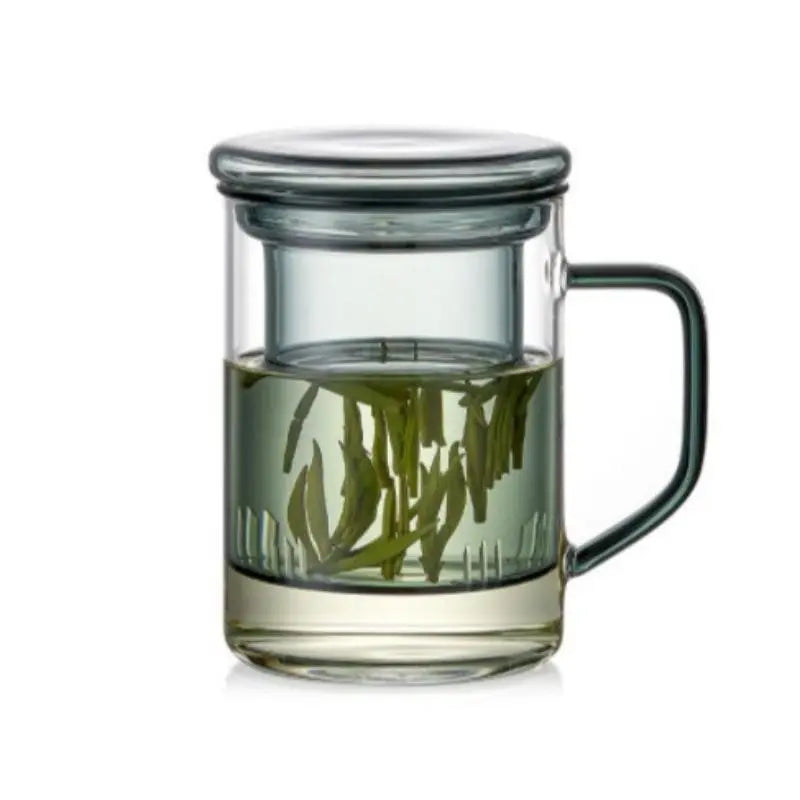 LuxeTea Grande Mug à Thé en Verre avec Infuseur - 400 ml