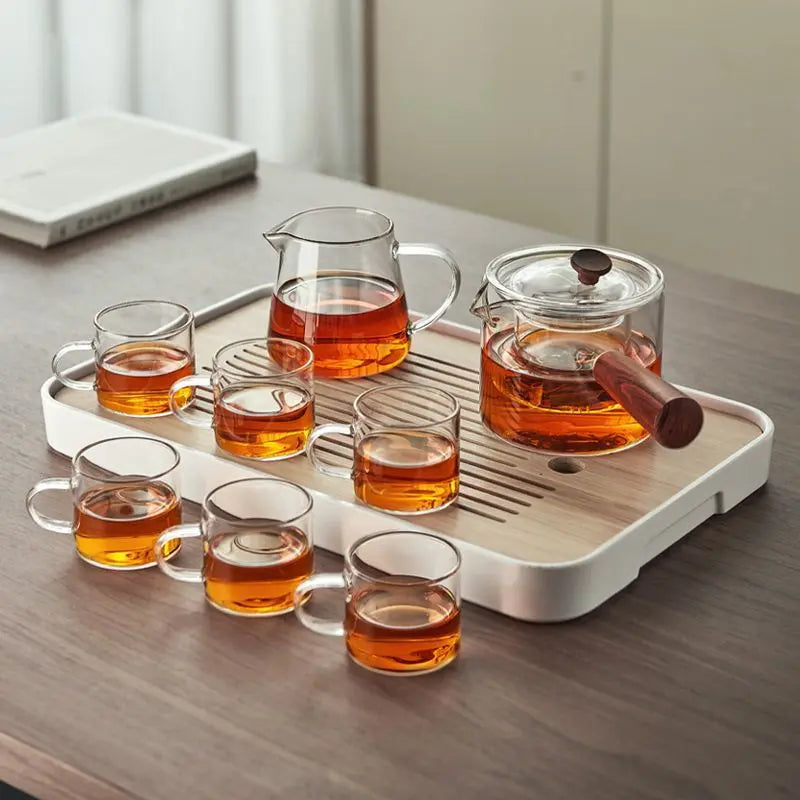 Service à thé en Verre avec Plateau Signature