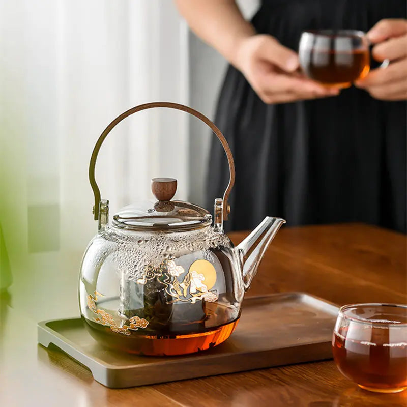 Théière Chinoise Design en Verre 900 ml – Édition Signature