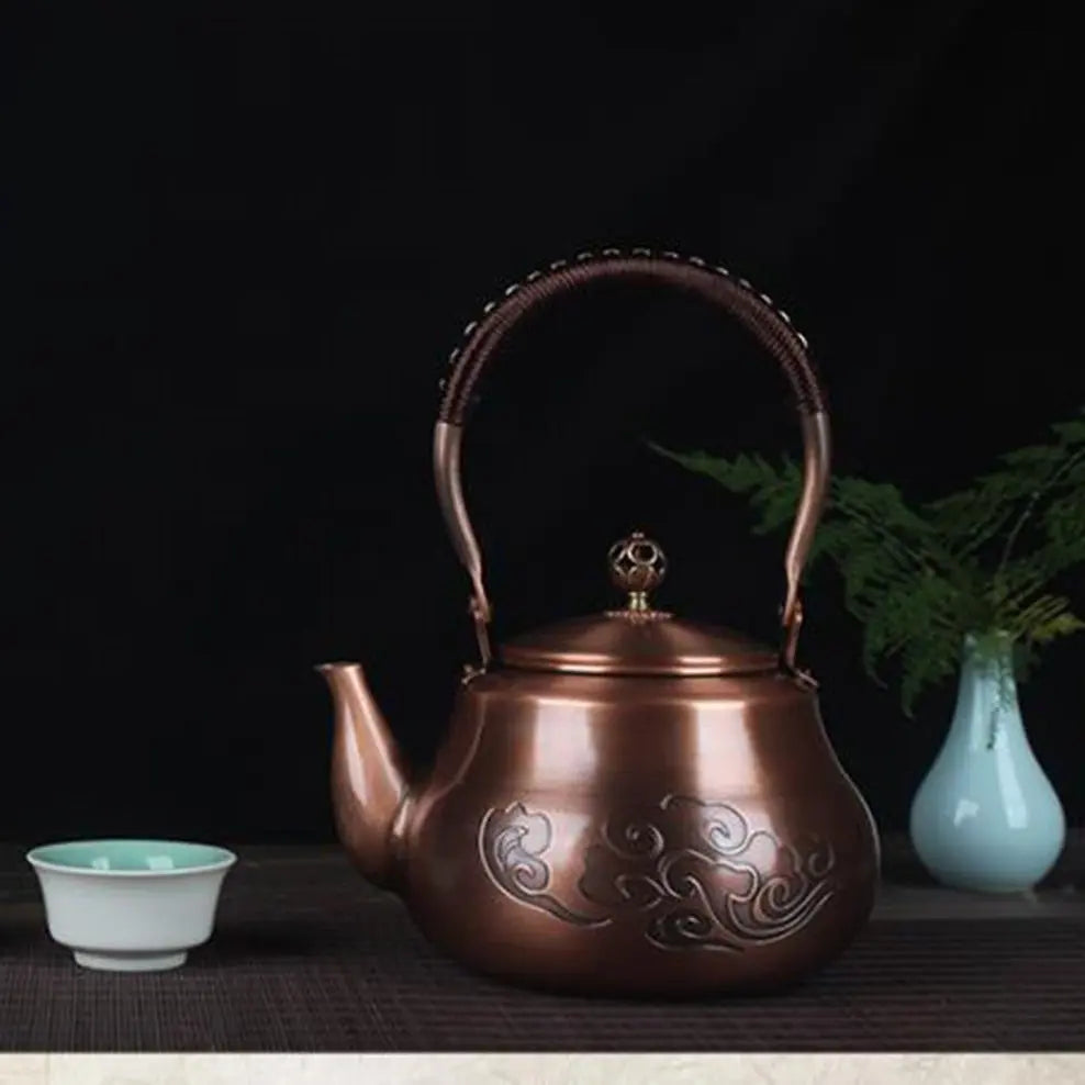 Théière Chinoise en Cuivre Nuages – Collection 1.6L