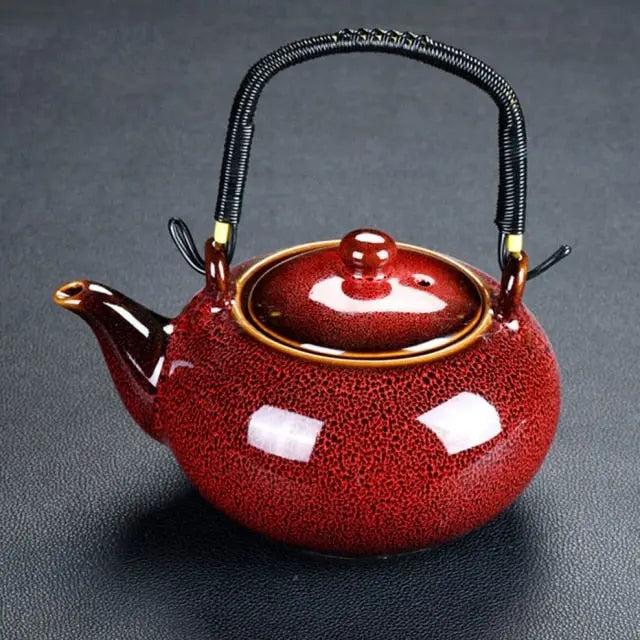 Théière Chinoise en Porcelaine Exquise – Collection Prestige, Ronde, 700 ml