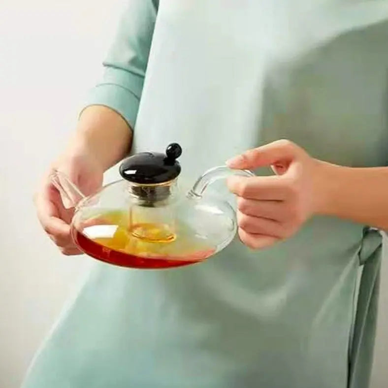 LumoTea Théière Européenne en Verre avec Infuseur – 800 ml