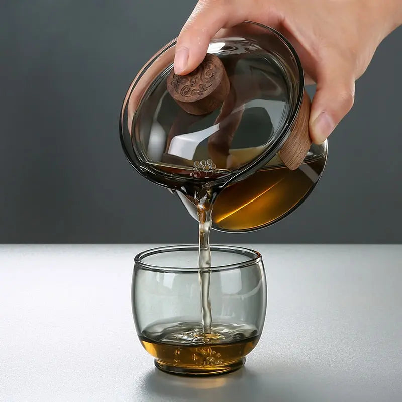 Gaiwan de Luxe en Verre – Théière Premium 230 ml