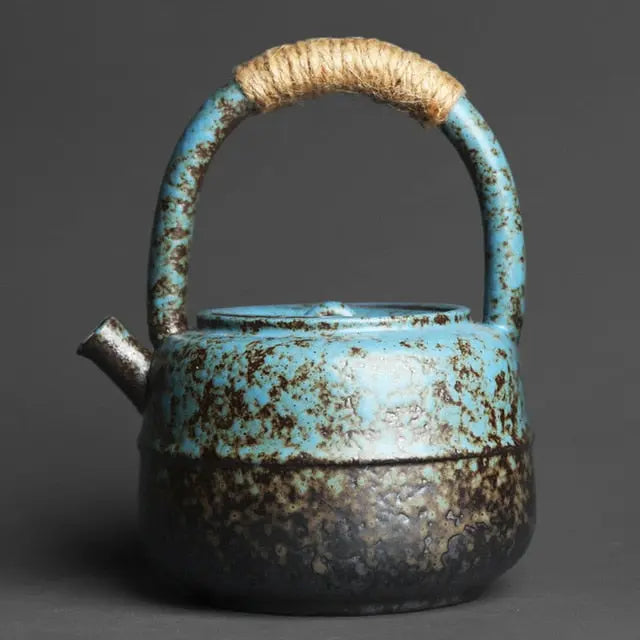 Théière Japonaise Vintage en Grès Céramique 460 ml — Édition Signature