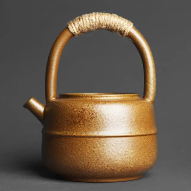 Théière Japonaise Vintage en Grès Céramique 460 ml — Édition Signature