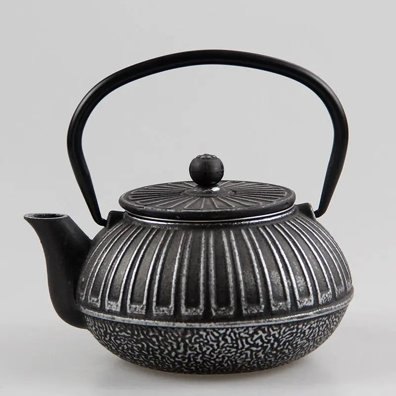 Théière Japonaise en Fonte – Motifs Rectangulaires, 600 ml