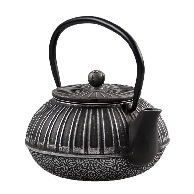 Théière Japonaise en Fonte – Motifs Rectangulaires, 600 ml