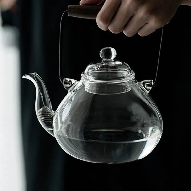 ZenGlass Théière Japonaise en Verre Poire 1L