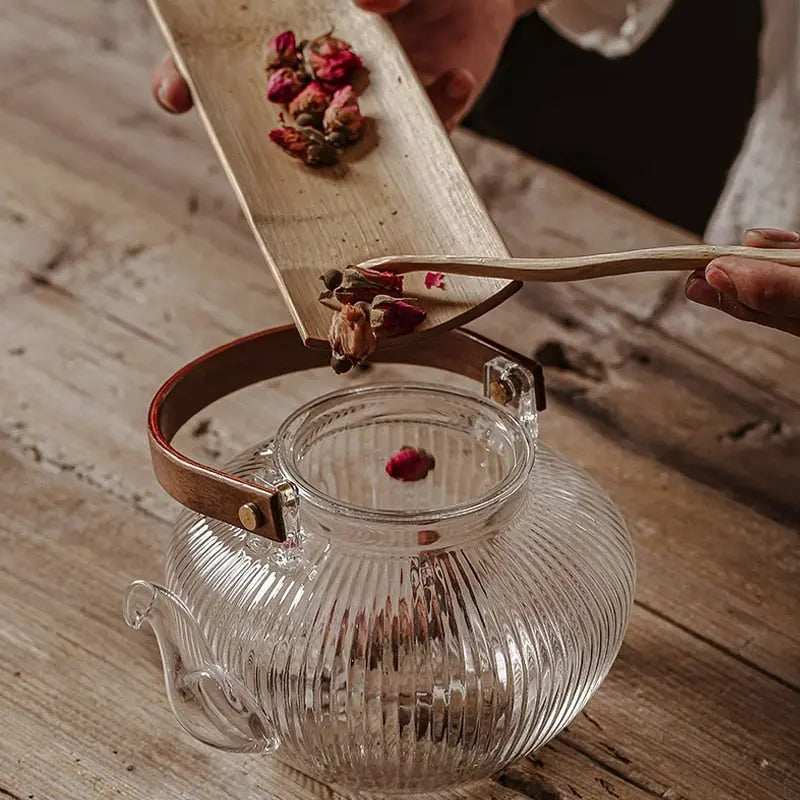 Théière Japonaise en Verre avec Infuseur 800ML — Édition Signature