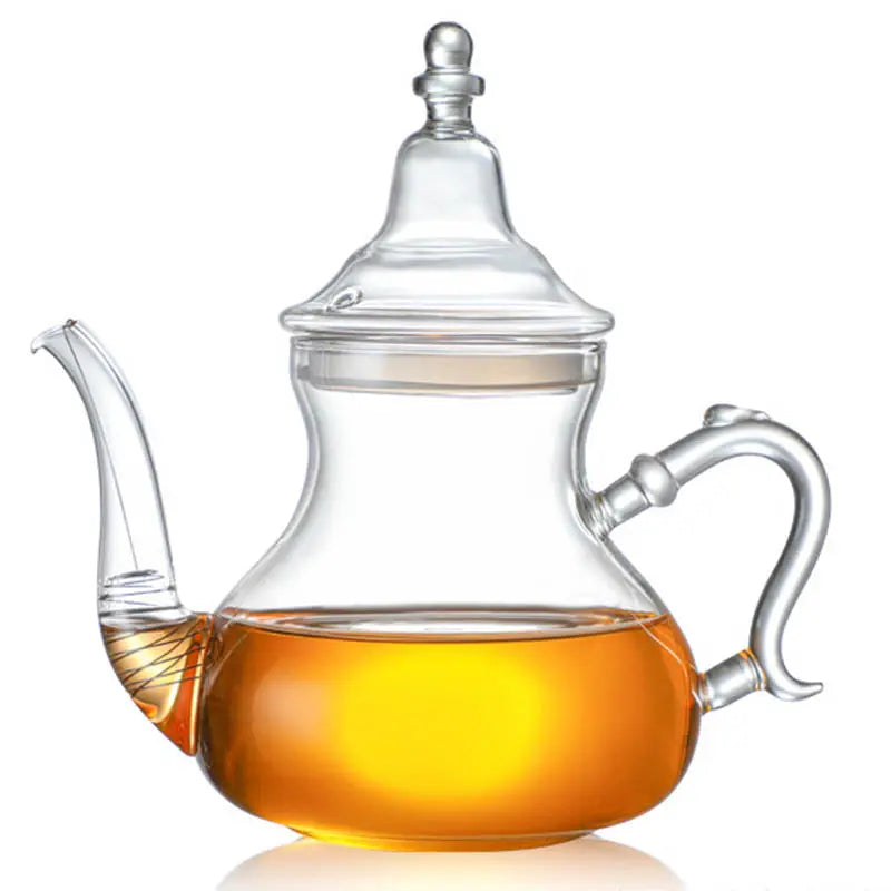 Théière Marocaine en Verre Simple — Édition Prestige, 600 ml / 1 L