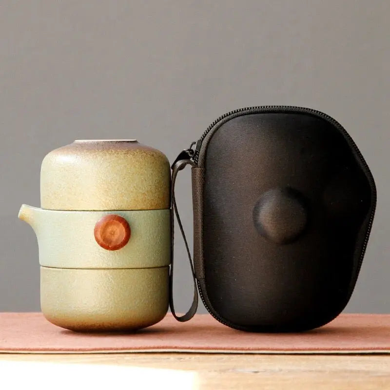 Théière Portable Japonaise en Céramique 180 ml – Édition Signature