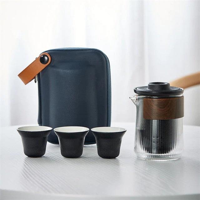 Théière Portable Premium en Verre et Céramique – 230 ml