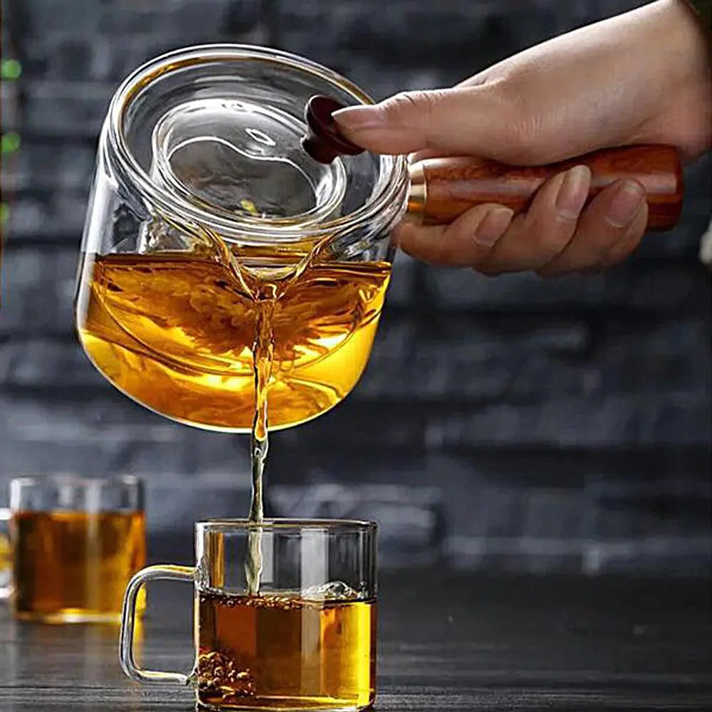 Théière en Verre et Bois – 500 ml – Collection Signature