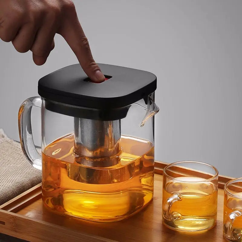 CubeGlass Théière en Verre – 600 ml / 1 L