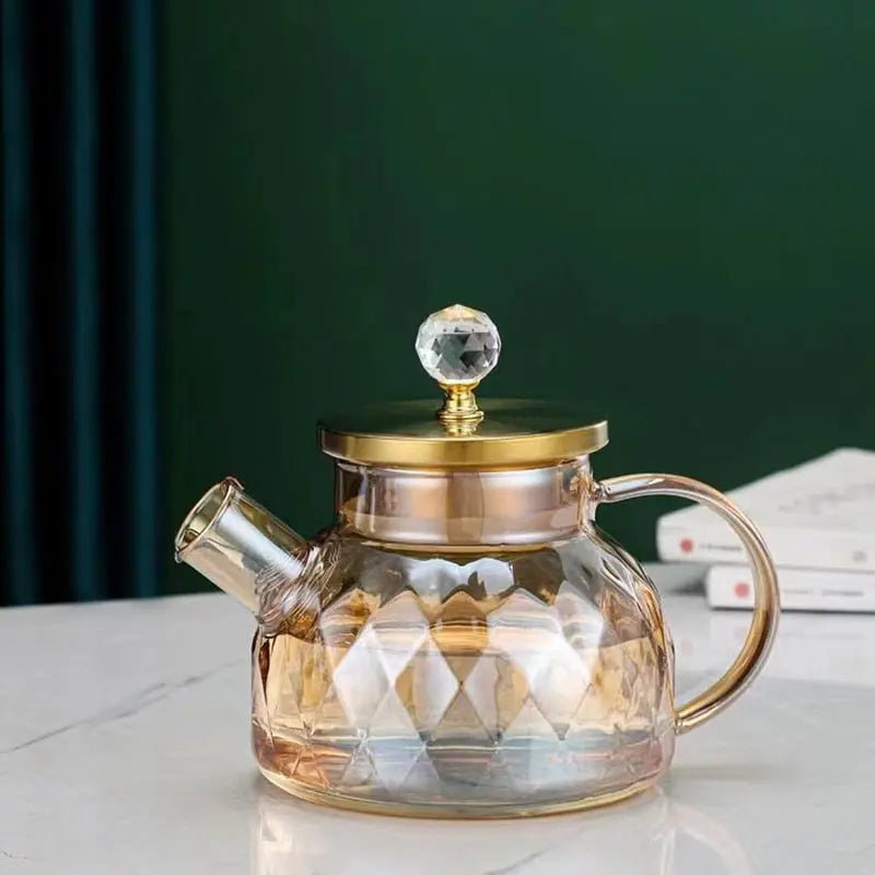 Luxurieuse Théière en Verre – Capacité 1L à 1.8L