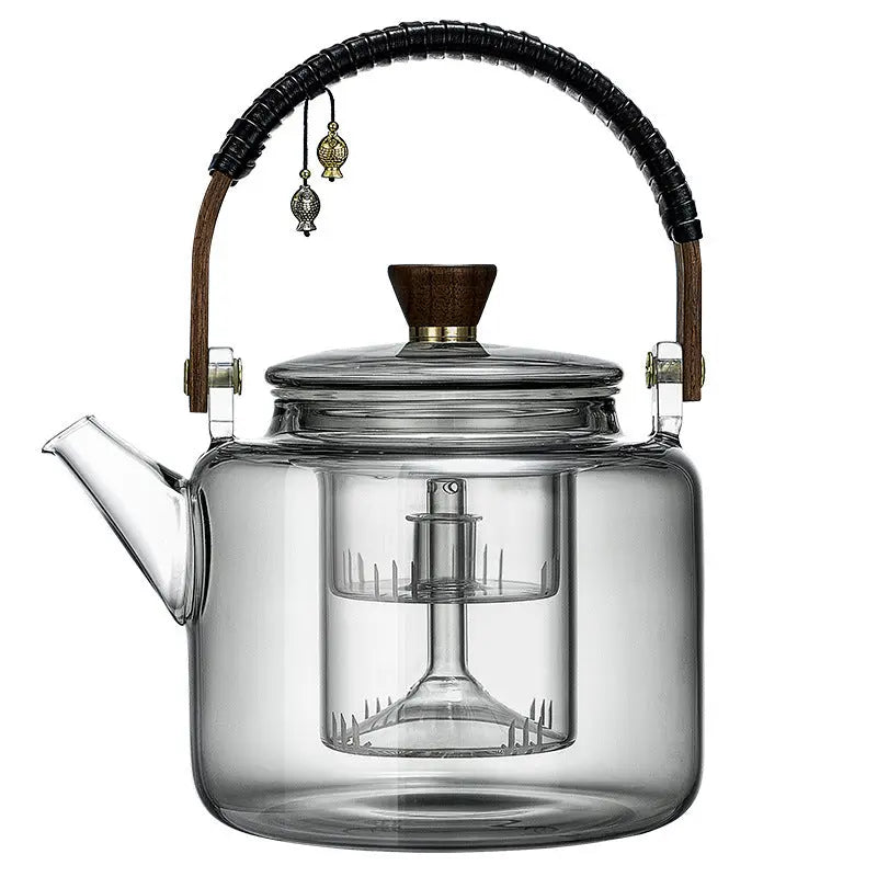 Théière en Verre Design Rétro 1L