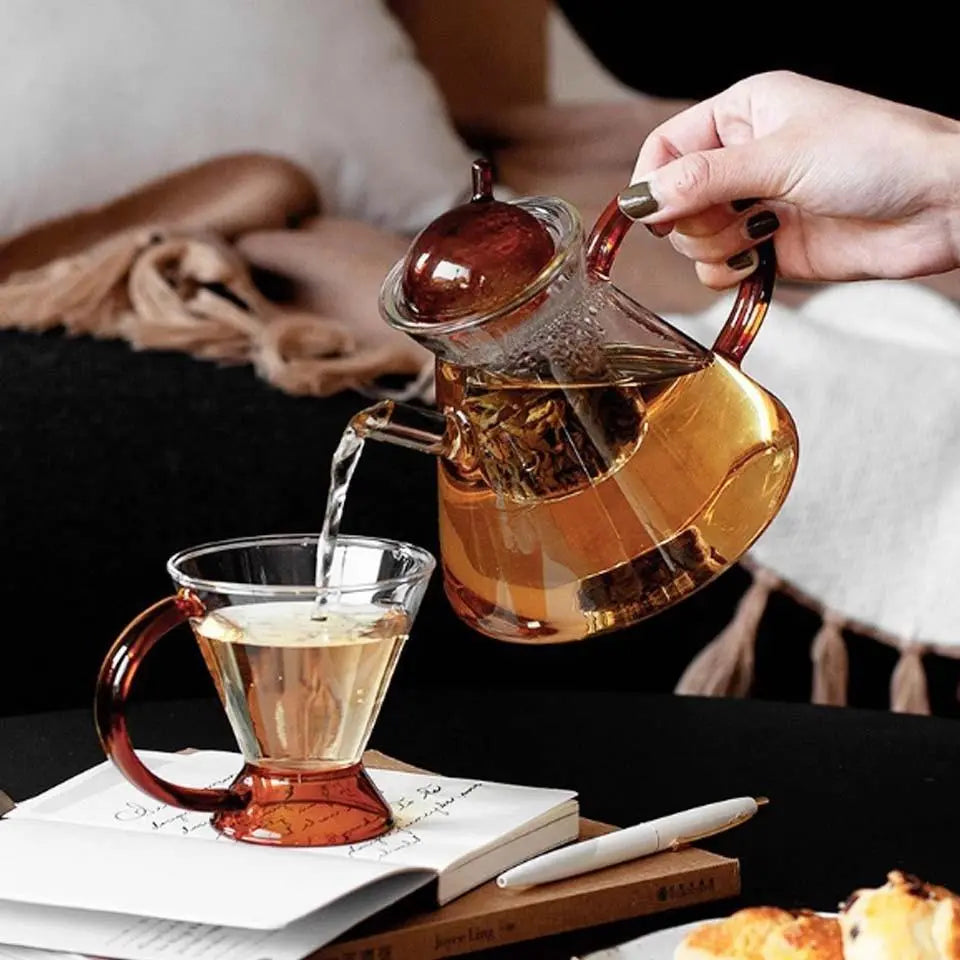 Théière en Verre Triangle 400 ml - Édition Signature