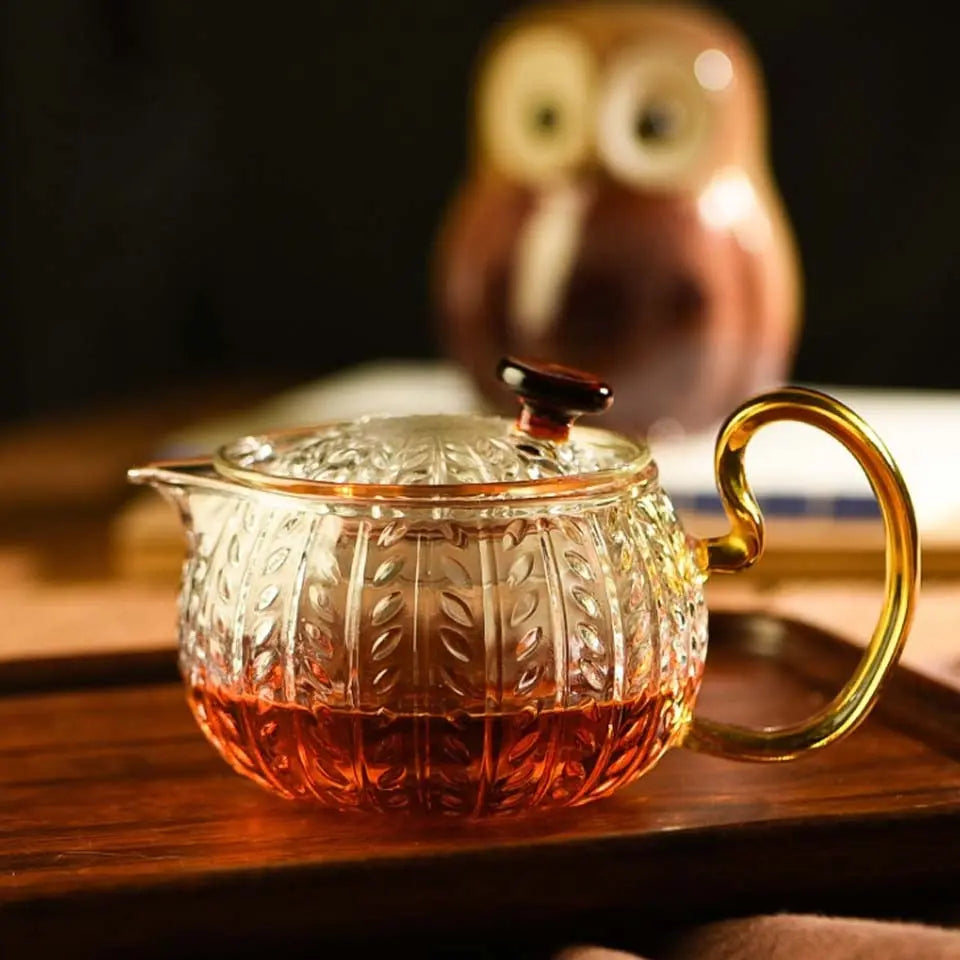 Théière en Verre à Motifs – Capacité 300–500 ml