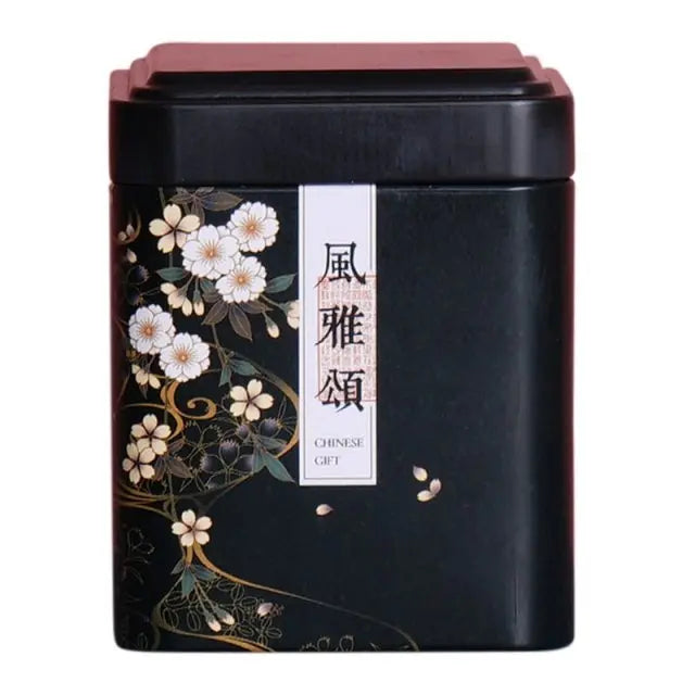 ThéBox Métal Noir – Symboles Chinois