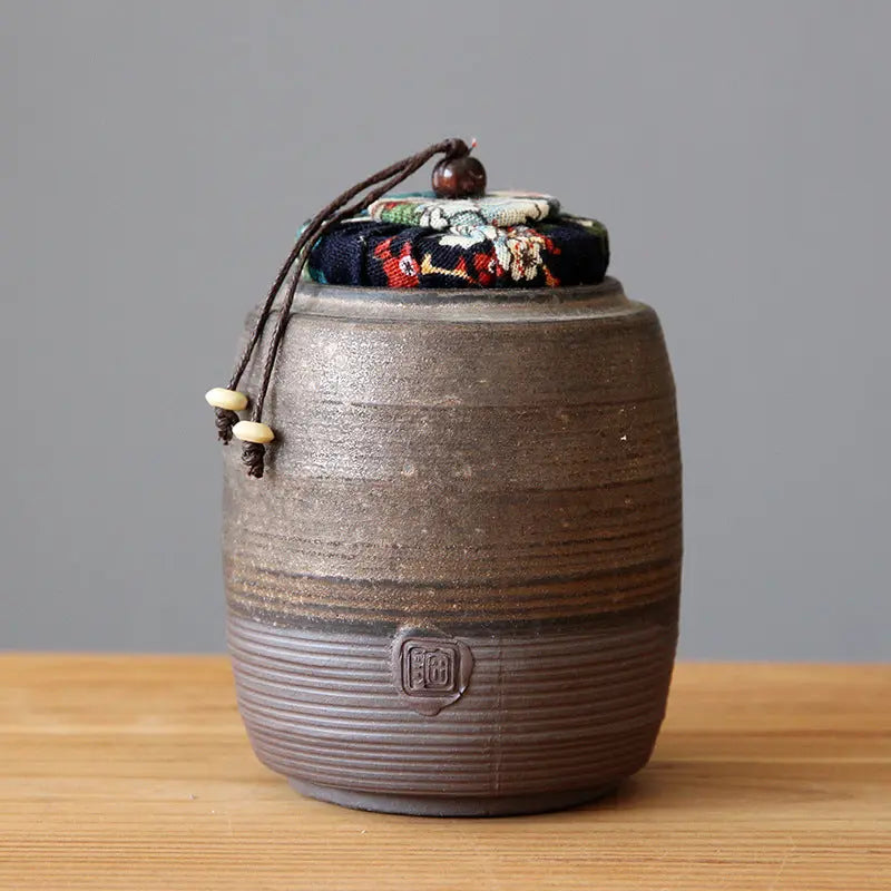 Boîte à thé Ancienne en Poterie – 410 ml