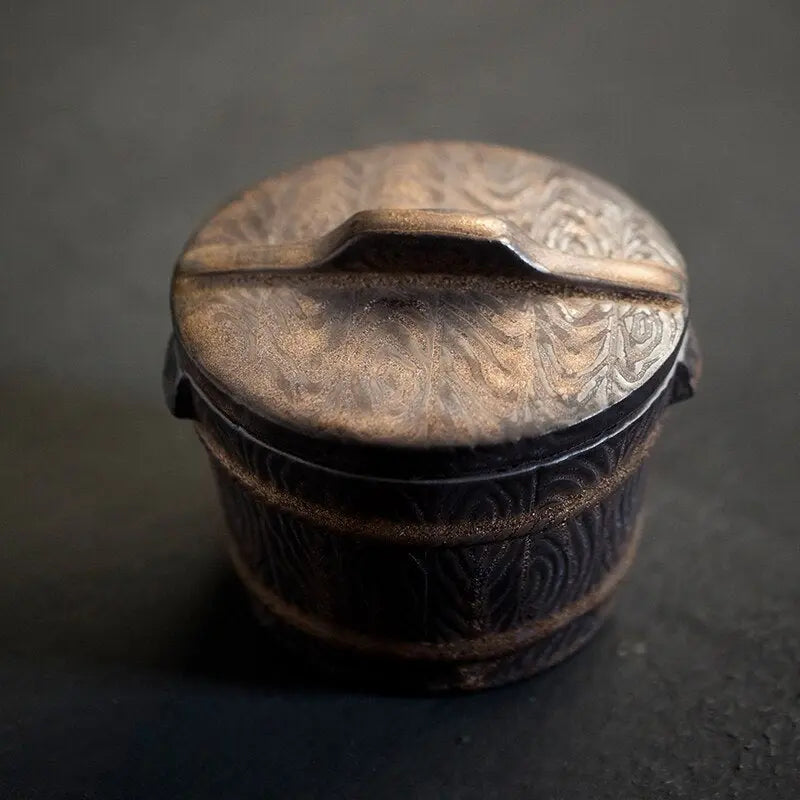 Boîte à thé japonaise antique en céramique — Édition Premium 500 ml