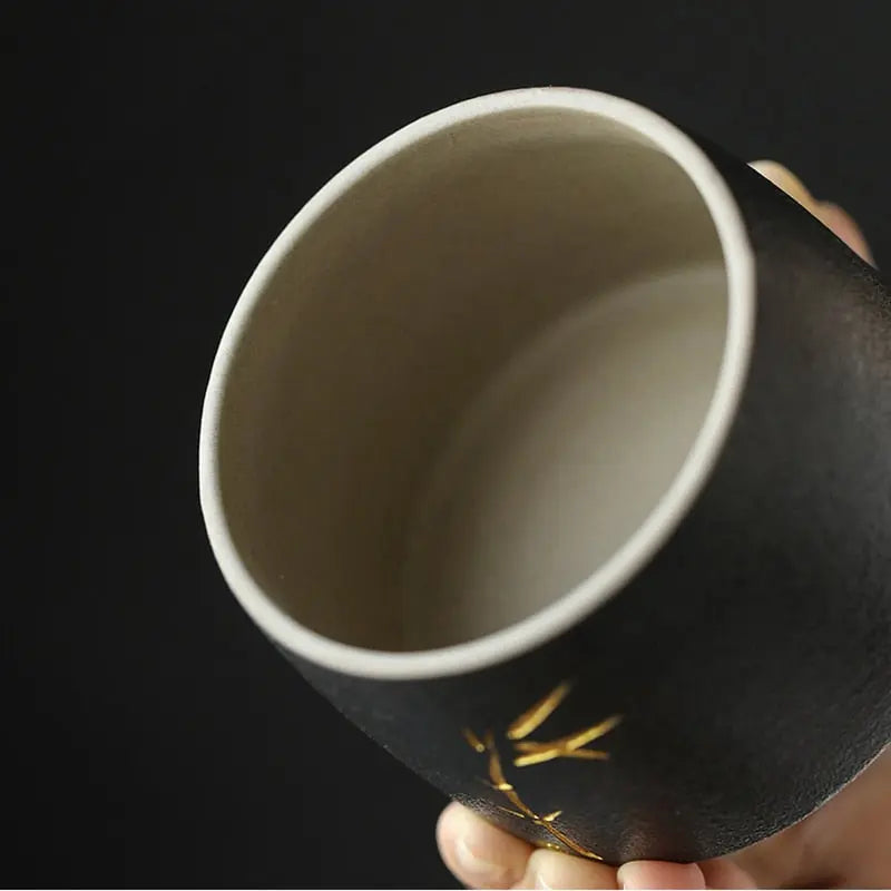 Boîte à thé Japonaise Noire en Céramique 270 ml – Collection Signature