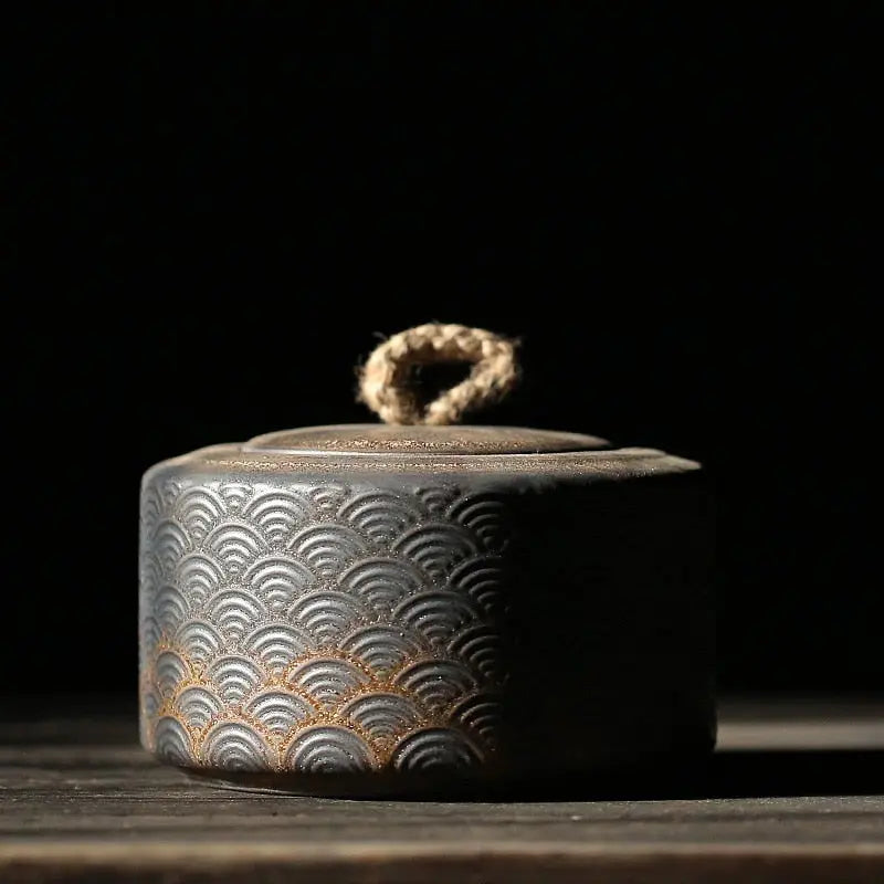 Boite à thé Japonaise Vintage en Céramique 500ml - Édition Prestige