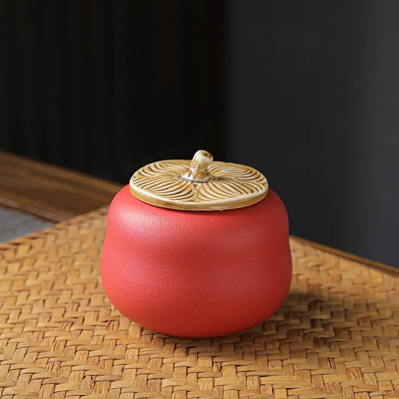 Boîte à thé en céramique – Fruit Kaki