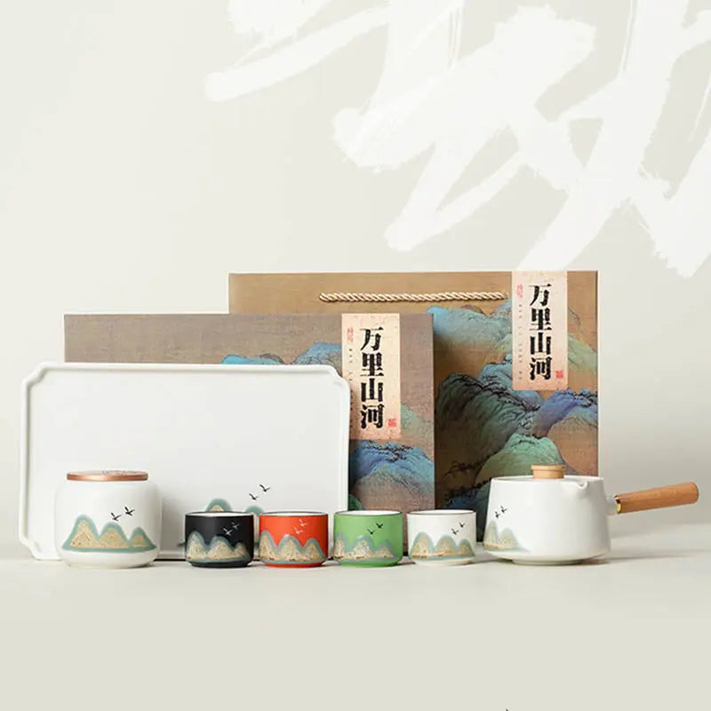 Service à Thé Style Japonais — Théière Rotative Signature