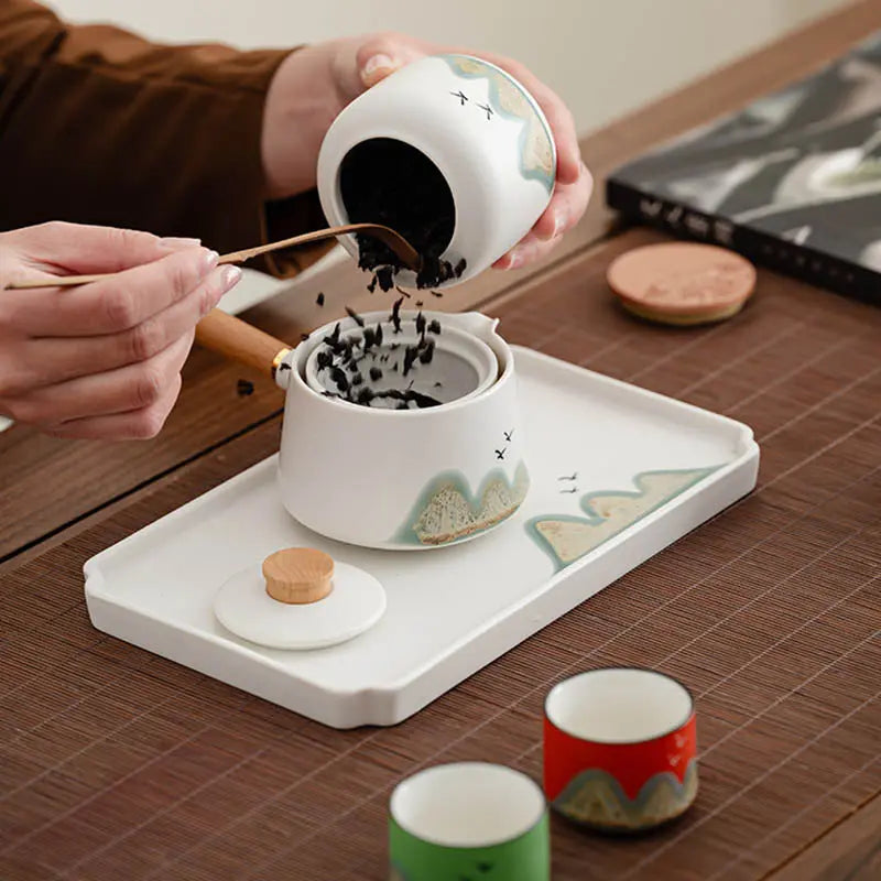 Service à Thé Style Japonais — Théière Rotative Signature