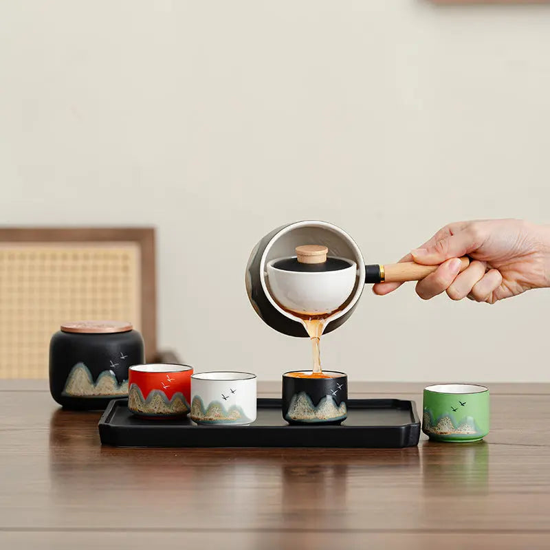 Service à Thé Style Japonais — Théière Rotative Signature
