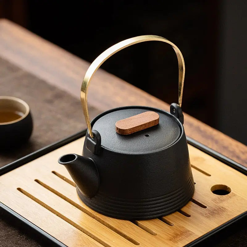 Service à thé japonais – Design Noir en céramique