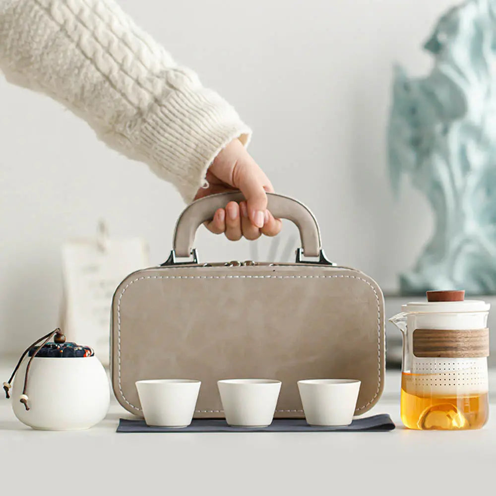 NipponZen – Service à thé japonais portable en céramique 250 ml