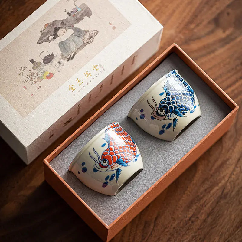 Carpe Atelier Tasse à Thé en Porcelaine – Motif Carpe – 120 ml