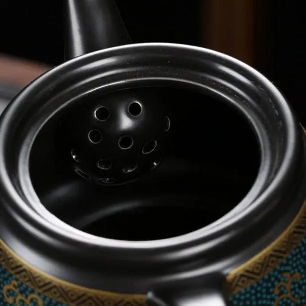 Théière Chinoise Noire Vintage en Céramique 240 ml — Signature
