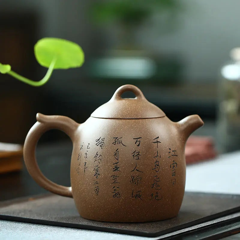 Théière Yixing Marron en Argile – 350 ml | Édition Artisanale Chinoise