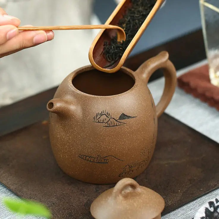 Théière Yixing Marron en Argile – 350 ml | Édition Artisanale Chinoise