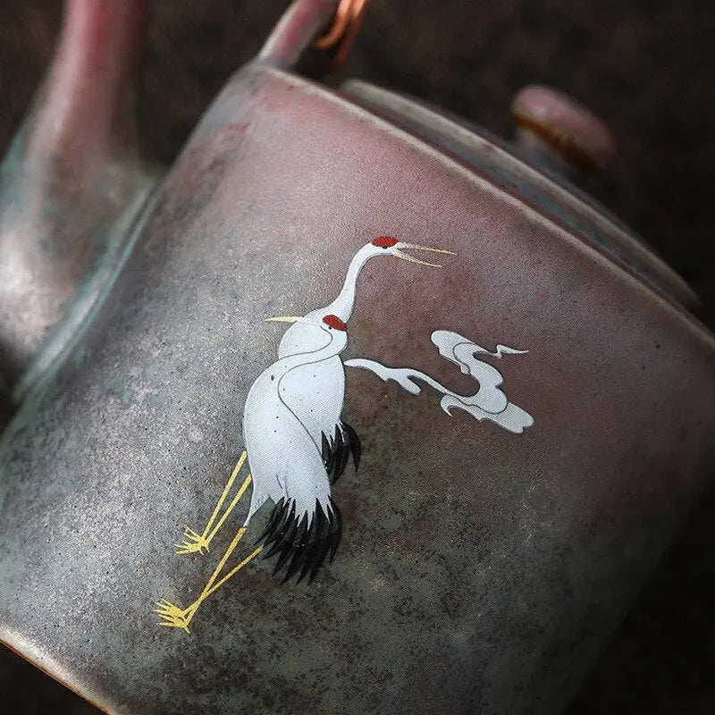 Théière Chinoise en Céramique Grues – 400 ml