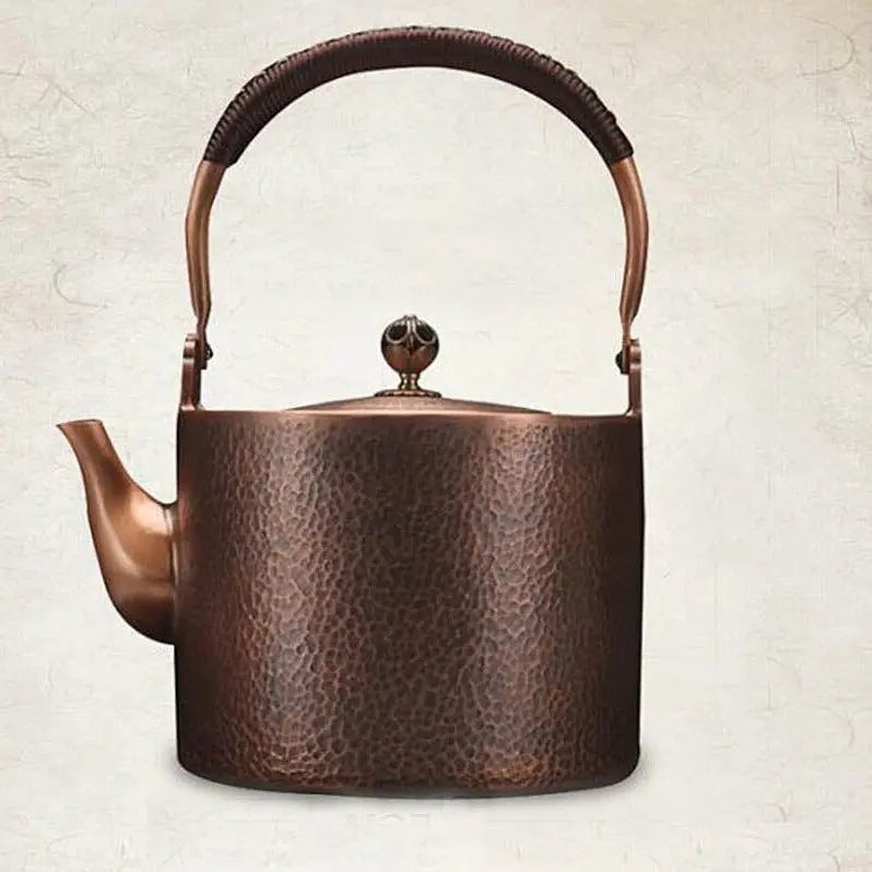 Théière Chinoise en Cuivre Martelé 2L — Édition Prestige