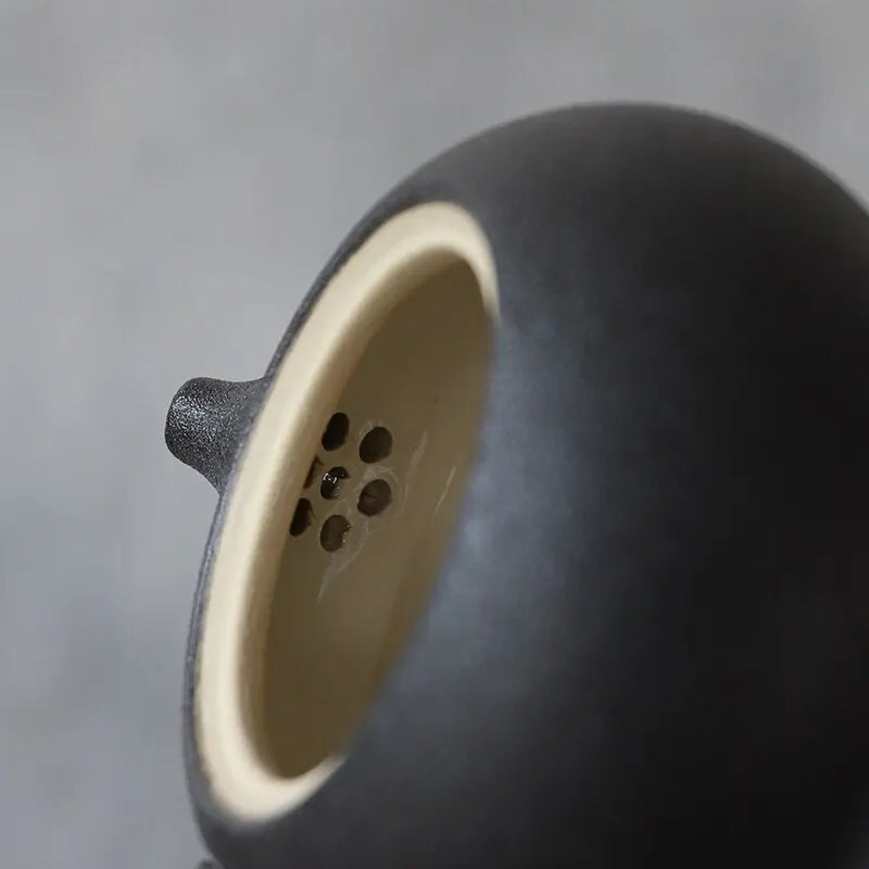 Kyusu Noir Pro – Théière Japonaise en Céramique, 150 ml