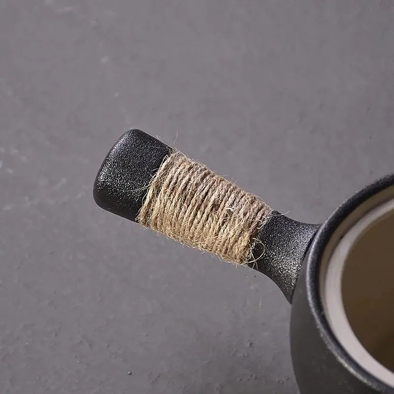 Kyusu Noir – Théière Japonaise en Céramique, 500 ml