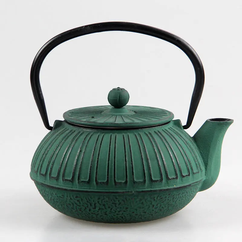 Théière Japonaise en Fonte – Motifs Rectangulaires, 600 ml