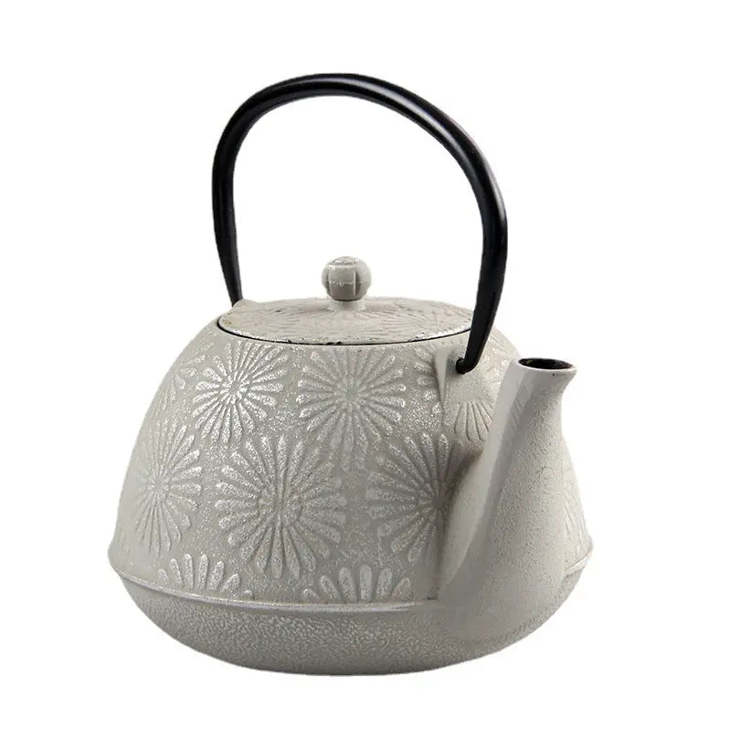 Théière Japonaise en Fonte – Motifs Tournesols Édition Premium 1,2 L