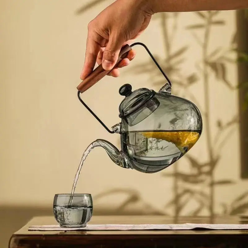 ZenGlass Théière Japonaise en Verre Poire 1L