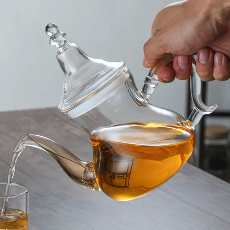 Théière Marocaine en Verre Simple — Édition Prestige, 600 ml / 1 L