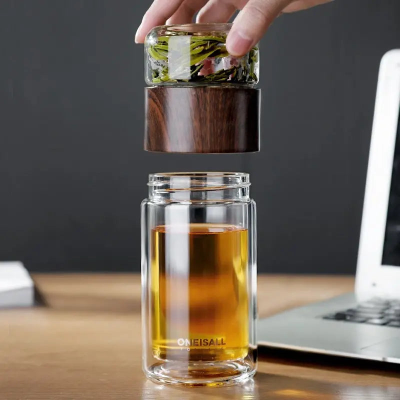 Théière Portable en Verre – 200–300 ml | Collection Élégance