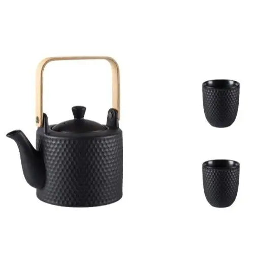 Théière Scandinave en Porcelaine Martelé 750ML - Édition Nordique