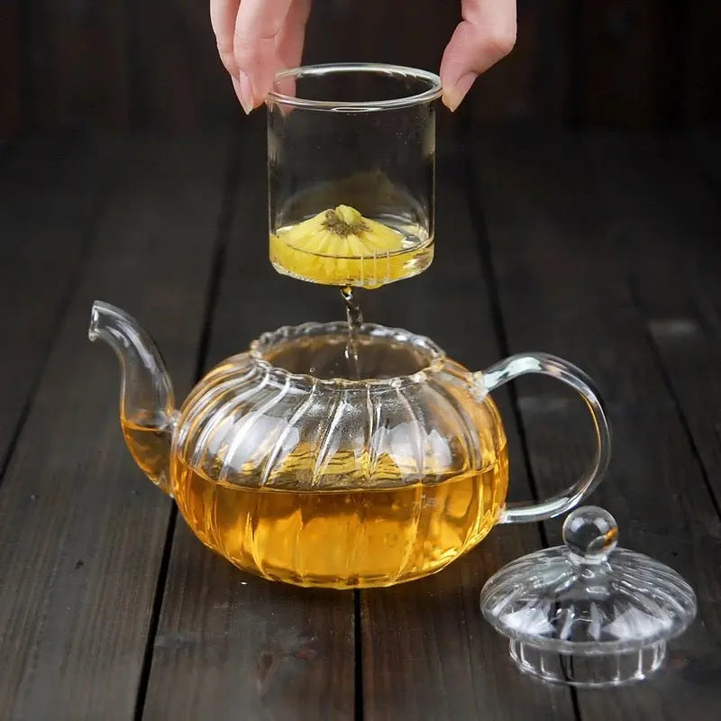 Théière en Verre Citrouille – 600 ml Édition Signature
