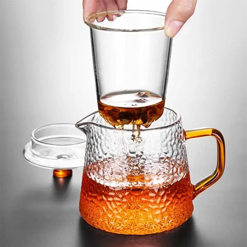 Théière en Verre Granulé Pro – Capacité 450 ml à 900 ml